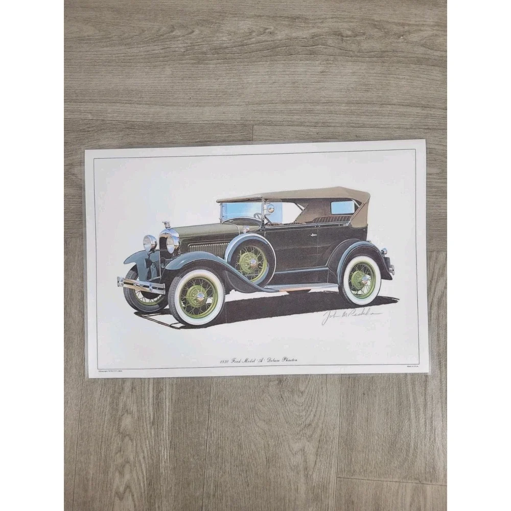 VIntage Set Of 4 Ford 75th Anniversary Laminated Placemats